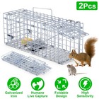 2pcs 16in Rat Trap Cage Humane Rodent Trap Cage Mouse Control Bait Catch Cage Us