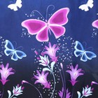 Mengersi Princess Four Corner Post Bed Canopy Mosquito Net Full Blue Butterfly