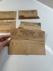Lot 4 Vintage Western Union Telegrams W  Envelopes 1930s Paper Ephemera
