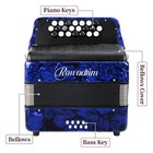 Accordion - 22 Keys 8 Bass  Lightweight Piano Accordion For Beginners  Vibran   