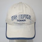 Us Open Tennis Slideback Hat Beige One Size Adjustable Embroidered