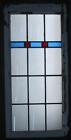 Large Old English Leaded Stained Glass Window Simple Geometric 43 1 2  X 21 1 2 