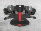Ccm Qlt Edge Ice Hockey Shoulder Pads Youth Medium Jr Black Red Protective Gear