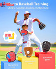 Toss And Catch Ball Game For Kids  4 Paddle Sticky Ball Set  Toddler Baseball Ca