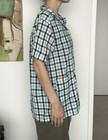 Vintage 1950s Cotton Plaid Mens Shirt