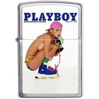 Zippo Playboy April 1991 Cover Satin Chrome Windproof Lighter New Rare