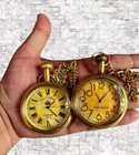 Lot Of 2 Vintage Elgin Pocket Watches    collectible Antique Brass Timepieces Gift