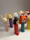 Lot Of 11 Pez Dispensers Flintstones  Santa  Wonder Woman  Smurf  Vtg With Feet