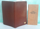 Vtg  Senior Pocket Day-timer Cover  Antique Calf Brown Leather   7  X4 25    Usa