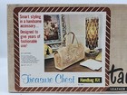 Vintage Tandy Leather Treasure Chest Handbag Kit No  4307 Crafting Set