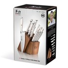 L   L1 Series 12-piece Knife Block Set With 4 Steak Knives  Forged German Steel