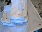 Lot Of 19 Twa Airlines White Tray Cover Napkin  Red Stamped Logo 15    X 20   