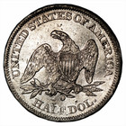1861o Seated Liberty Half Dollar 50c Raw