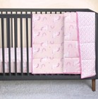 Little Star 100  Organic Cotton 3 Pc Unicorn 2 Fitted Crib Sheets   Comforter