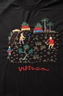 Vintage Rare Hmong Embroidered Vietnamese Asian Chinese Story Souvenir T-shirt M