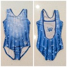 Beautful Gk Elite Simone Biles Olympic Gymnastics Leotard Child Small Blue White