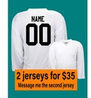 Two Ice Hockey Practice Jerseys For  35 With Name And Number Free Shipping