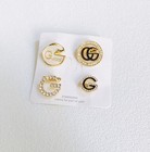 Flower Pearl Water Diamond Enamel Plated Brooch Set  style 