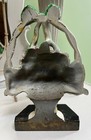 Vintage Hubley Cast Iron Flower Basket Doorstop  1259