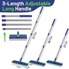 Ehadoo Floor Scrub Brush With Long Handle  3 In Blue Brush 