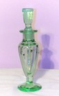 Antique New Martinsville Glass Green Queen Anne Perfume Bottle 1920 s