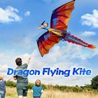 140cm X 120cm Colorful Dragon Kite Single Line Flying Kite With Tail M4y0