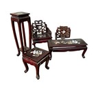 9 Pcs Vintage Dollhouse Furniture Miniature  Traditional Chinese Chair And Table
