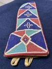 Vtg Sioux Tribe Native American Indian Beaded Knife Sheath Suede Leather Cover