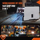 3 In1 Mig Welder Inverter 140amp Mma Gasless Tig Arc   Mig Welding Machine 110v