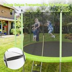 12ft Trampoline Outdoor With Safety Enclosure Net  ladder For Kids   Adults Gift