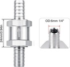 1 4  Fuel Check Valve One Way Inline Non Return Diesel Gasoline Black 6mm 2pcs