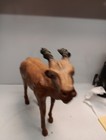 Genuine Leather Antelope  Impala Figurine 12x X 12 Vintage Detailed Wildlife 