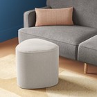 Triangular Upholstered Corduroy Ottoman Beige - Room Essentials