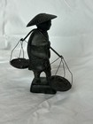 Antique Oriental Bronze Water Carrier Figure Bronze Art Metalwork 19th Century