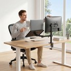 Monitor And Laptop Mount Adjustable Monitor Arm Stand With Laptop Tray