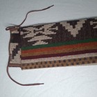 Vintage Wool Longbow Sock 65  Geometric Pattern Cowhide Reinforced Tip Tradition
