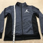 Air Jordan Kid s Boys Gray Long Sleeve Full Zip Collared Jacket Size M