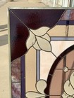 Vintage Artist Made Stained Slag Beveled Leaded Panel Window 27   x33   