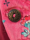 90s Oshkosh Bgosh Corduroy Pink Floral Vintage Overalls Baby 18m Cotton Made Usa