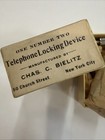 Rare 1890s Telephone Locking Device One Number Two Made By Chas C  Bielitz Nyc
