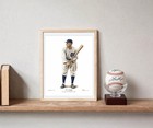 8x10 Ty Cobb Tigers Hof Illustration Litho Print Poster Art Auto Limited To 4