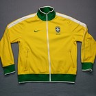 Nike Brasil Track Jacket Womens Xl Cbf Brazil Football Confederation Soccer N98