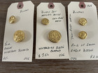 Vintage Buttons Two Part Metal Eagle Shield Crown Buttons  Lot Of 25 Buttons