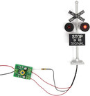 1set O Scale Railroad Train track Crossing Sign 4 Heads Led Made   Circuit Board