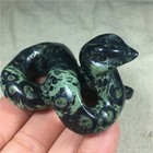 2  Natural Kambaba Jasper  Stone Snake Carved Quartz Crystal Skull Healing 1pc