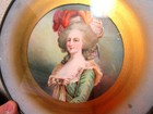 Vintage Chimney Flue Cover  Victorian Style Lady  Glass W  Metal Ring   Chain