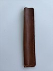 Vintage Brown Leather Single Pen Holder Fountain Pen Pencil Case Sleeve