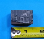 Antique Vtg Work Office Man Desk Letterpress Print Type Ornament Cut Stamp Block