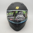 New Hax Obsidian Full Face Dual Visor Adult Large Motorcycle Helmet Black Gold