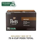 Peet s Coffee  Dark Roast Keurig K-cup Pods - Major Dickason s Blend 75 Count